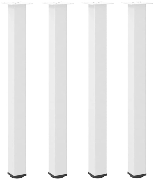 vidaXL Bartischbeine 4 Stk. Weiß 90-92 cm Stahl 4012473
