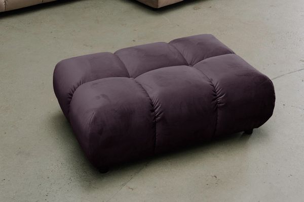 KAWOLA Polsterhocker VIVIEN Hockerbank Velvet purple 41 x 73 x 108 cm
