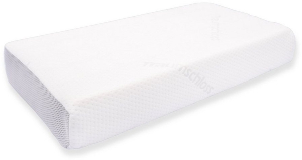 Traumschloss Nackenstützkissen Premium Plus, Füllung: Viscoschaumkern, Bezug: 100% Polyester, Rückenschläfer, Seitenschläfer, Bauchschläfer, supersoft Ohrenweichzone mit aufwendigem 3D Würfelschnitt (RG50)
