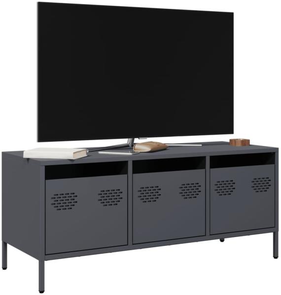 vidaXL TV-Schrank Anthrazit 101,5x39x43,5 cm Kaltgewalzter Stahl 851228