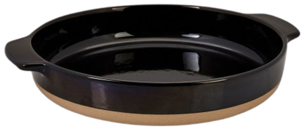 Lurch TerraNova Schwarz / Creme Ofenform Rund 26x5 cm