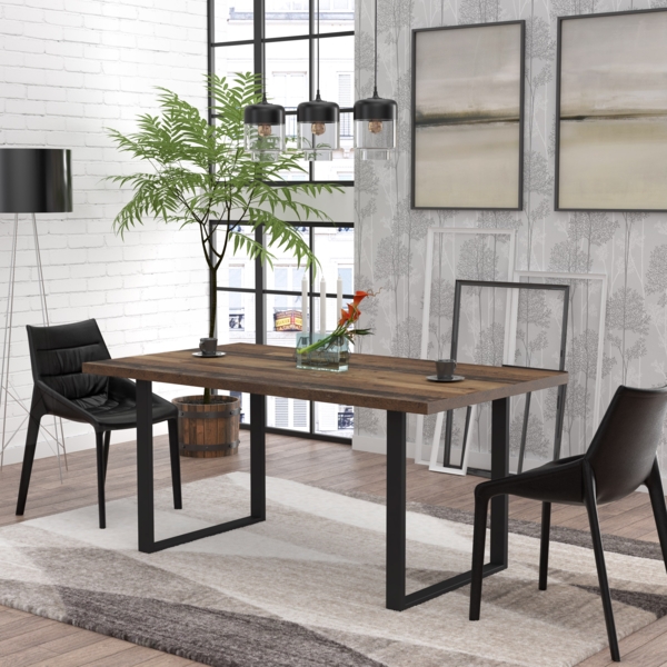 FORTE Tables Arbeitsplatte, Holzwerkstoff, Braun, 160 x 3,8 x 90 cm