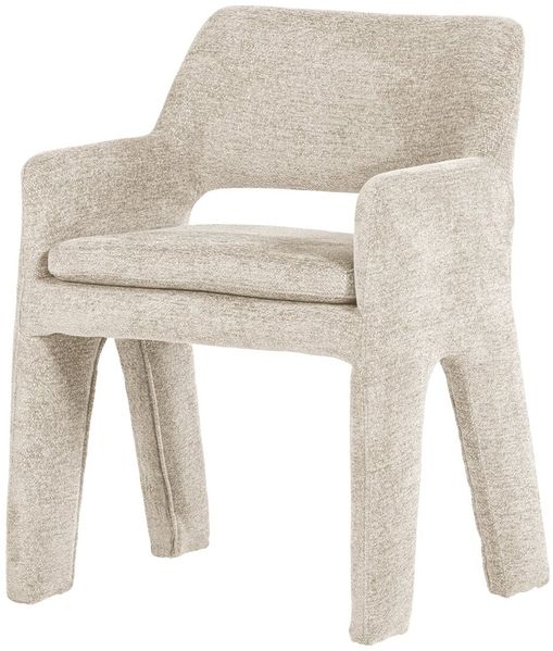 Armlehnstuhl Bigfoot - Chenille-Stoff Sand