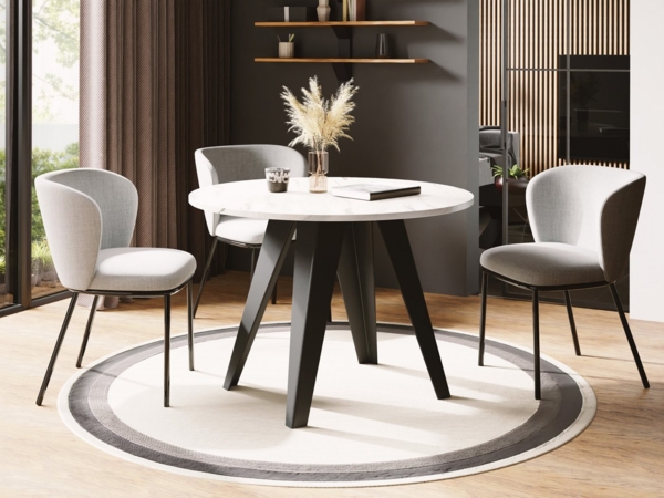 WFL GROUP Esstisch Glory (erhältlich in zwei Größen – 90/100 cm, ausziehbar auf 130/140 cm), platzsparender Tisch für kleine Küche, Esszimmer oder Wohnzimmer