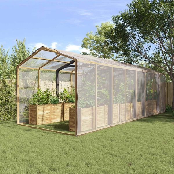 vidaXL Pflanzenabdeckung Transparent 6 x 6 m PE 3429325