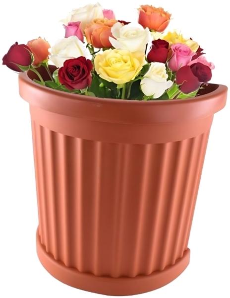 Pflanzkübel Halbrund direkt an der Wand Pflanzkübel Groß Außen Blumenkübel Outdoor Pflanztopf Pflanzkasten Blumentopf terracotta