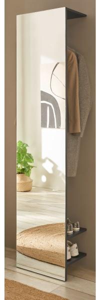 Garderobe Center in grau matt 50 x 200 cm