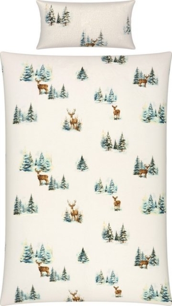 REDBEST Bettwäsche Bettwäsche, Biber, Flanell Tiermotive: Rehe Bild 4