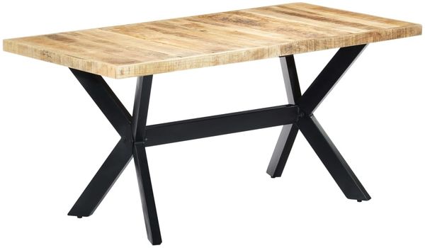 vidaXL Esstisch 160x80x75 cm Raues Mangoholz 247433