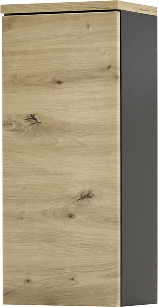 Hängeschrank >Memphis< Grau / Artisan Eiche Dekor - 30x70x23cm (BxHxT)