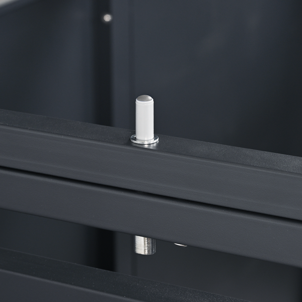 3er Mülltonnenbox für 120 l in Anthrazit - Premium Verkleidung Wetterfest & Korrosionsbeständig - Storage Cabinet Möbelschrank mit Gasdruckdämpfer Soft-Close Deckelseilzug Magnetverschluss Bild 6