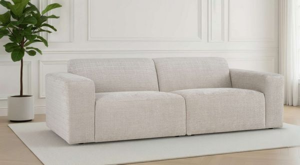 OTTO home 3-Sitzer Koa, 228 cm, Modulsofa in Cord, Chenille, Struktur, Webstoff, Designsofa, weicher Lounge-Sitzkomfort, Welleunterfederung, bodentief