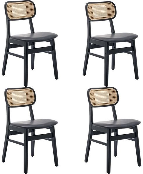 WAHSON OFFICE CHAIRS Esszimmerstuhl Rattansessel 2/4er Set, Küchenstuhl