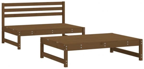 vidaXL 2-tlg. Garten-Lounge-Set Honigbraun Massivholz Kiefer 825726