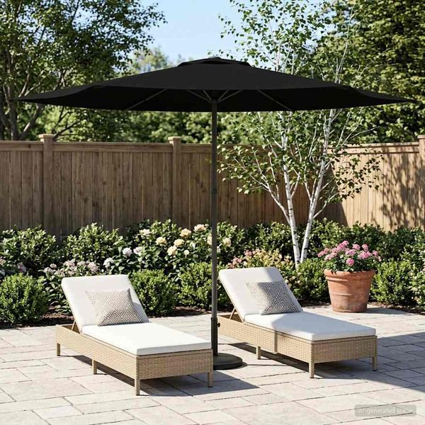 vidaXL Garten-Schirm mit Fuß 300 x 300 cm Polyester Rechtwinklig 42036200