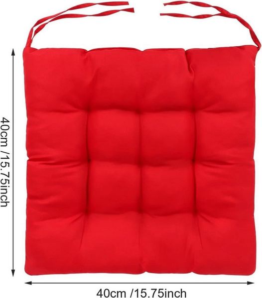Youyijia Stuhlkissen 4er Set Sitzkissen mit Bindebändern – Bequeme 40x40 cm Stuhlauflage