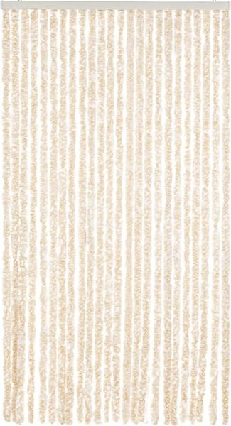 vidaXL Fliegenvorhang Beige und Weiß 100x200 cm Chenille 377343 Bild 3