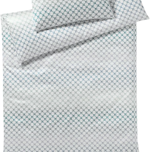 JOOP! Bettwäsche Cornflower Gleam 4106 4 Aqua Mako Satin 200 x 220 + 2x 80 x 80 cm Bild 3