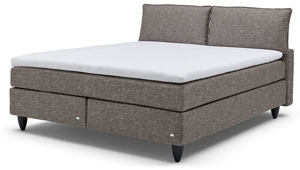 Aurelia Boxspringbett grün Uni-Stoff 218cm x 184cm x 112cm