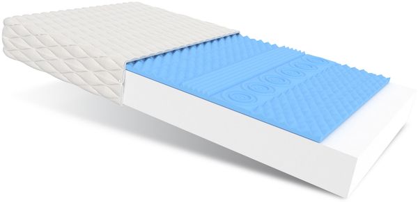 Matratze BURGOSS 7 Zonen 80x200 Kaltschaum profilierter Schaum H3 12 cm JERSEY