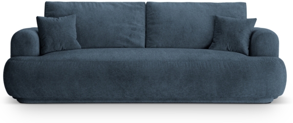 Micadoni Sofa Ella 3-Sitzer Strukturierter Stoff Dunkelblau