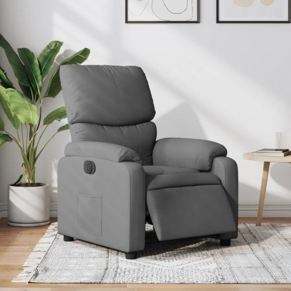 vidaXL Relaxsessel Elektrisch Dunkelgrau Stoff 3204801