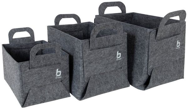 Bo-Camp Hängeregal Camping Filzkorb 3er Set Barnsburry, Faltkorb Organizer Aufbewahrungsbox