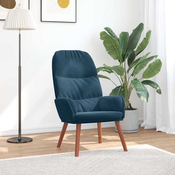 vidaXL Relaxsessel Blau Samt 4102620