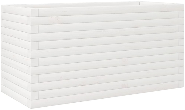 vidaXL Pflanzkübel Weiß 90x40x45,5 cm Massivholz Kiefer 847269
