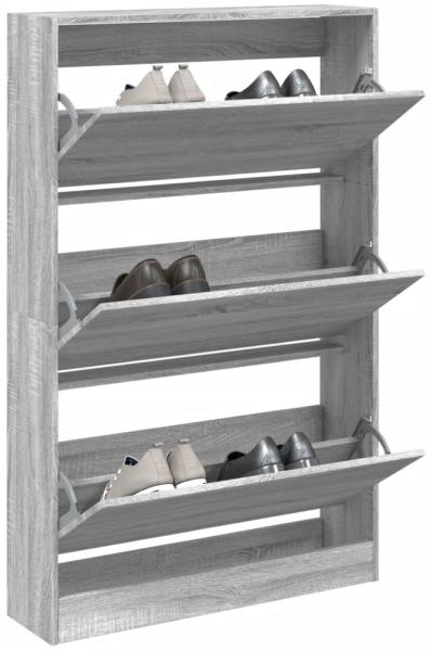 vidaXL Schuhschrank Grau Sonoma 80x21x125,5 cm Holzwerkstoff 839929