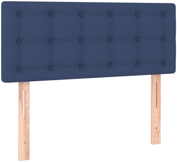 Polsterbett mit Matratze & LED Stoff Blau 80x200 cm, Härtegrad: H2 [3133995] Bild 6