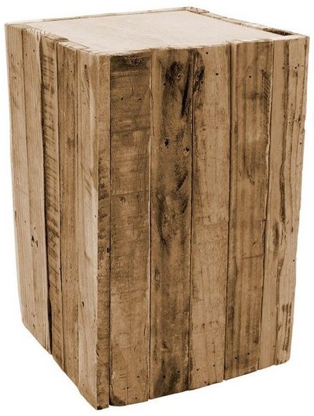 Spetebo Blumentisch Holz Sockel LEON - S - ca. 30x20 cm (Packung, 1-St, Ständer aus Holzlatten), dekorativer kleiner Holzständer