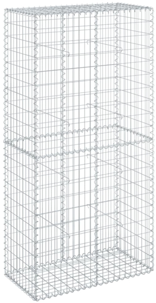 vidaXL Gabione mit Deckel 100x50x200 cm Verzinktes Eisen 3295166