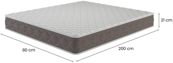 Dmora Einzelne Matratze Davie, Produkt aus Memory-Schaum, Schlafzimmermatratze, Schlafunterstützung, Made in Italy, 80x200 h21 cm, Weiß Bild 3