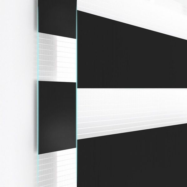 Doppelrollo Fensterrollos Ohne Bohren, Vkele, 130cm/160cm, klemmfix,klemmträger, Sonnenschutz, Lichtdurchlässig und Verdunkelnd.