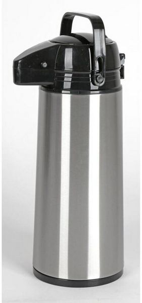 Edelstahl-Isolierkanne 1,8L Kaffee Tee mit Pumpsystem & Tragegriff