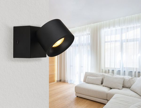 GLOBO LIGHTING LED Wandstrahler RAE, LED fest integriert, Warmweiß, Wandspot, Flur, Wohnzimmer, Arbeitszimmer