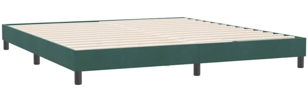 vidaXL Bettgestell ohne Matratze Dunkelgrün 180x220 cm Samt 4101418