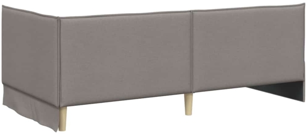 vidaXL Eckbettgestell mit Kopfteil Taupe 100 cm x 200 cm Stoff 42016452 Bild 6