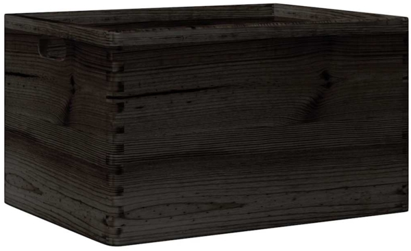 vidaXL Holzkiste mit Griffen Schwarz 40x30x23 cm Massivholz Kiefer 4017400