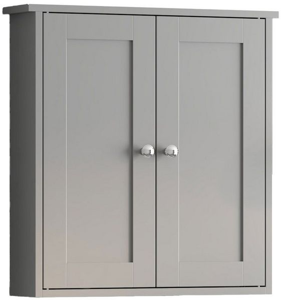 radelldar Hängeschrank Badezimmerschrank Badschrank mit 2 Türen und feuchtigkeitsbeständig Bademöbel