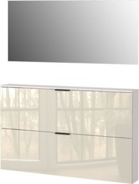 GERMANIA Garderoben-Set Valega, (2-St), inkl. Schuhschrank mit Glasfronten und Spiegel Bild 6