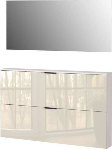 GERMANIA Garderoben-Set Valega, (2-St), inkl. Schuhschrank mit Glasfronten und Spiegel Bild 4