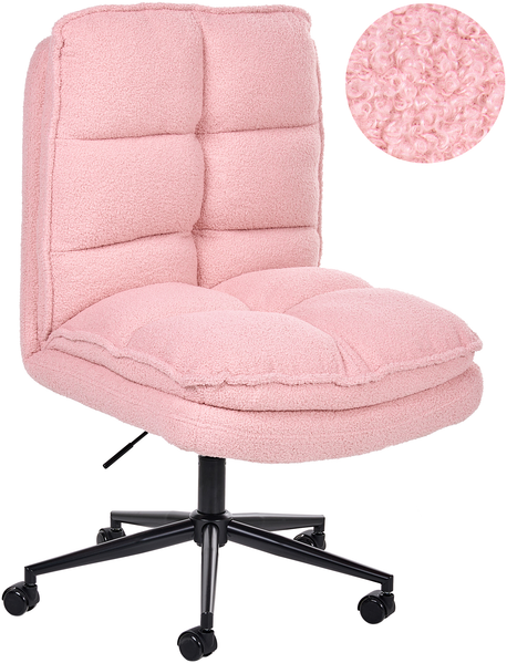 Bürostuhl ADDISON Bouclé Rosa