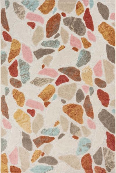 TaraCarpet Teppich TaraCarpet In und Outdoor Teppich Fantasy Stone, rechteckig, Höhe: 5 mm, Steine abstrakt grau Wohnzimmer Balkon Terrasse Esszimmer 200X290