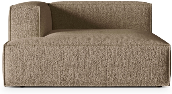 Micadoni Recamiere Nuria Groß 1-Sitzer Links Boucle Cappuccino