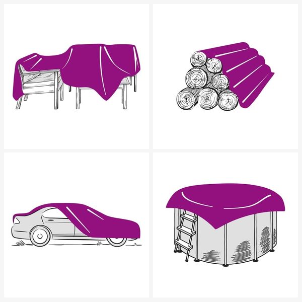 vidaXL Abdeckplane Blau 5x7 m 650 g/m² 156177 Bild 8