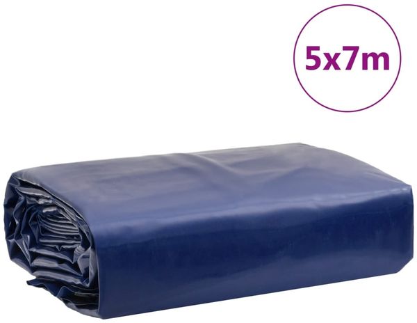 vidaXL Abdeckplane Blau 5x7 m 650 g/m² 156177 Bild 9