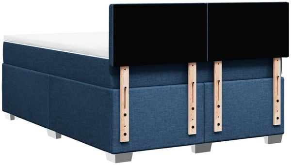 vidaXL Boxspringbett mit Matratze Blau 140x200 cm Stoff 3288231 Bild 12