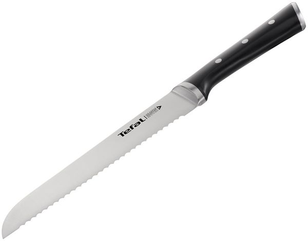 Tefal 'K23204 Ice Force' Brotmesser, Edelstahl schwarz, 20 cm